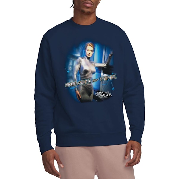 Star Trek Unisex Vuxen Seven of Nine Sweatshirt M Marinblå Navy M
