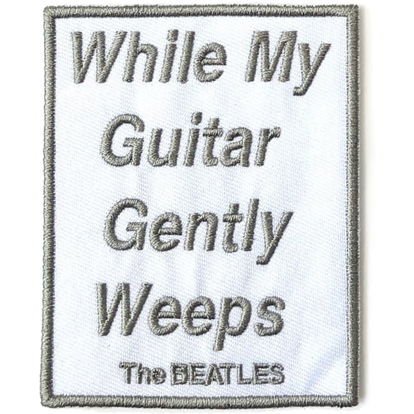 The Beatles While My Guitar Gently Weeps Patch One Size Grå/Vit Grey/White One Size