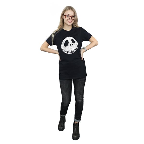 Disney Dam/Damer Nightmare Before Christmas Jack Cracked Fa Black XL