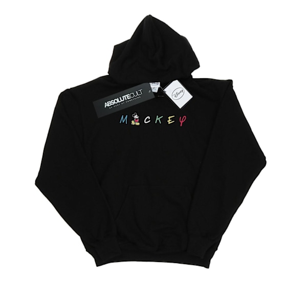 Disney Herr Mickey Mouse Wording Logo Hoodie XXL Svart Black XXL