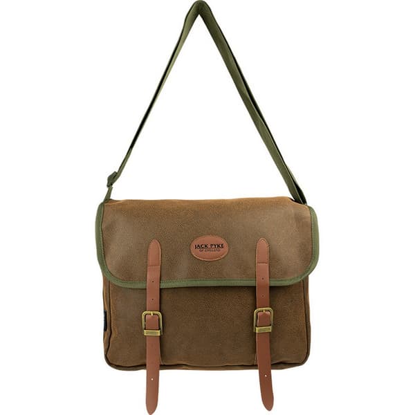 Jack Pyke Logo Messenger Bag med Läderdetaljer, One Size, Brun Brown One Size