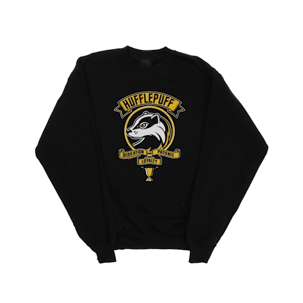 Harry Potter Pojkar Hufflepuff Toon Crest Sweatshirt 3-4 År Svart Black 3-4 Years