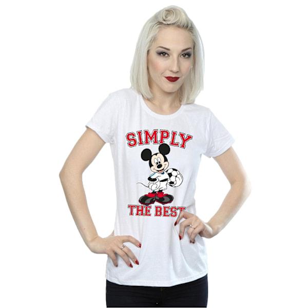 Disney Dam/Kvinnor Mickey Mouse Simply The Best Bomull T-Shir White L