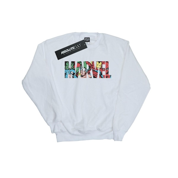Marvel Comics Pojkar Karaktär Infill Logotyp Sweatshirt 5-6 År W White 5-6 Years