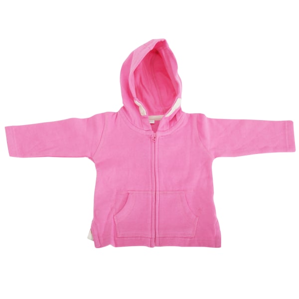 Unisex unisex baby huvtröja i borstad fleece med dragkedja 18-24 månader Bubblegum Pink 18-24 Months