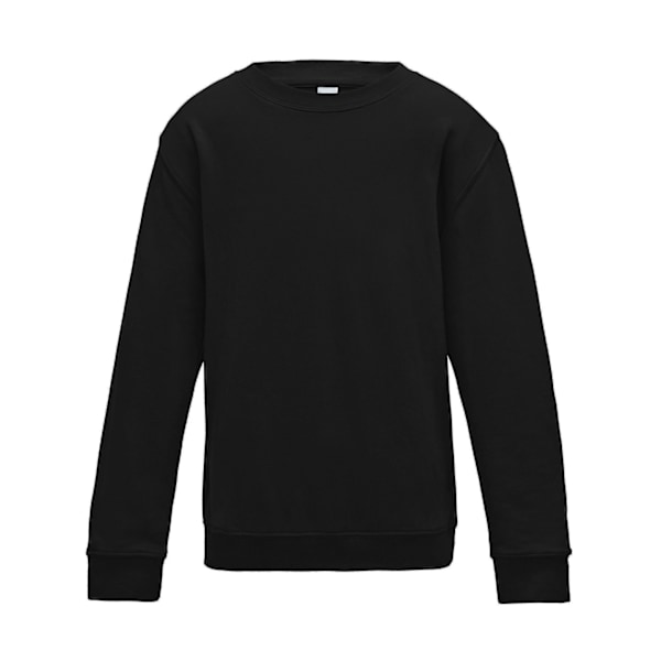 AWDis Just Hoods Barn/Kids Enfärgad Sweatshirt med Rund Hals 12-1 Jet Black 12-13 Years