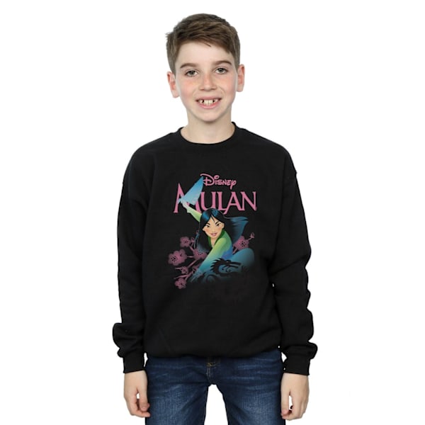 Disney Pojkar Mulan My Own Hero Sweatshirt 7-8 År Svart Black 7-8 Years