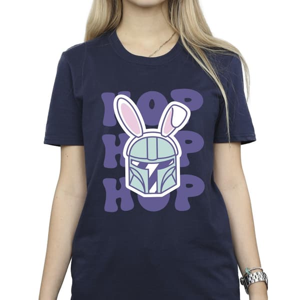 Star Wars Dam/Dam The Mandalorian Hop Into Easter Bomull Navy Blue M