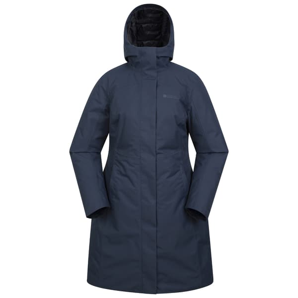 Mountain Warehouse Damjacka för Kvinnor/Damer Polar Down Lång Hybrid Blue 8 UK