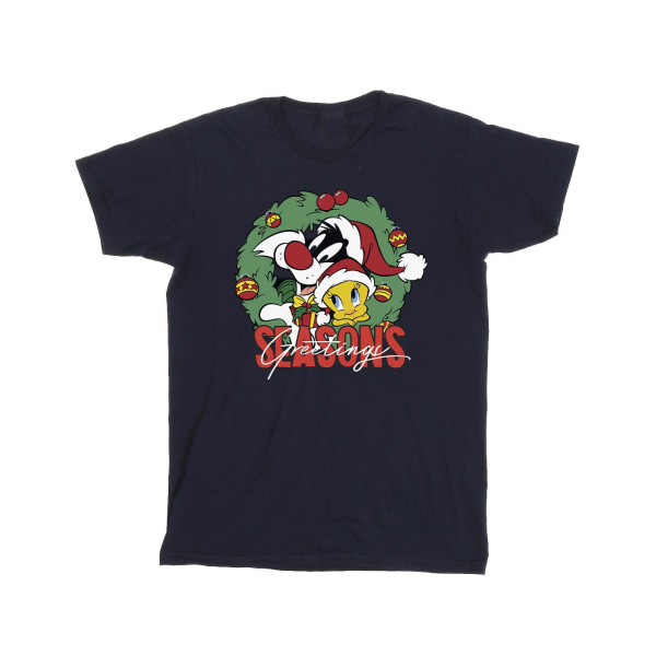 Looney Tunes Boys Seasons Greetings T-shirt 9-11 år Marinblå Navy Blue 9-11 Years