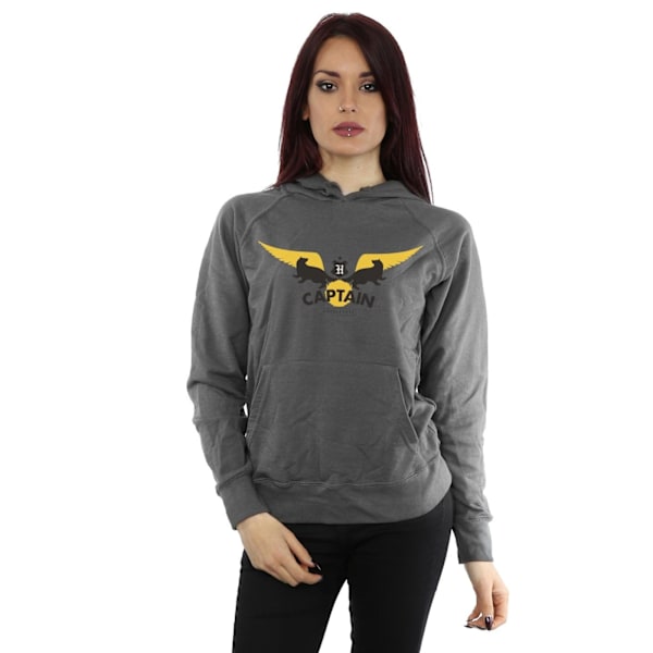 Harry Potter Dam/Kvinnor Hufflepuff Captain Hoodie L Charcoal Charcoal L