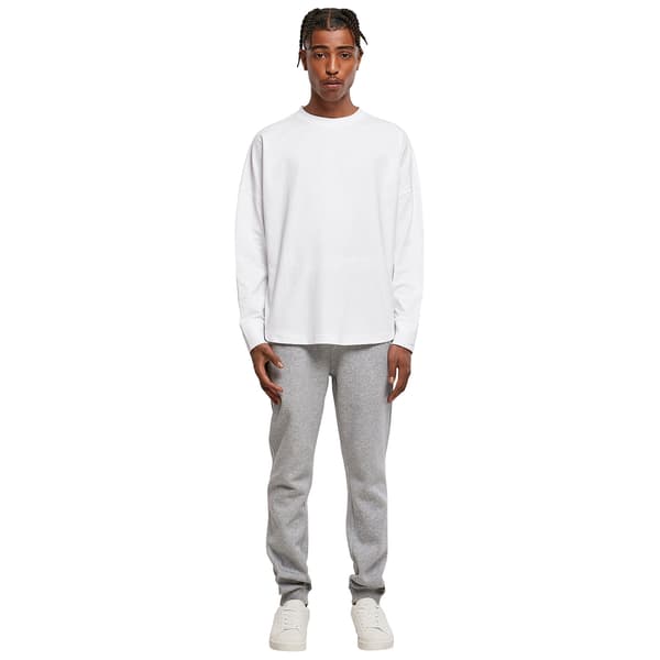 Bygg ditt varumärke herr Cut-On Oversized långärmad T-shirt M W White M