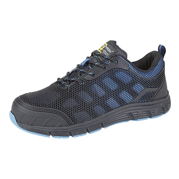 Grafters Super Light Säkerhetsskor för Herrar med Säkerhetståhätta 8 Black/Blue 8 UK