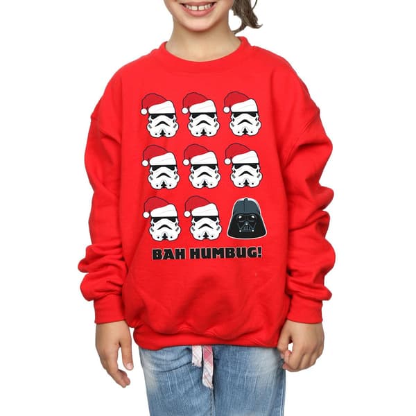 Star Wars Flickor Jul Humbug Tröja 7-8 År Röd Red 7-8 Years