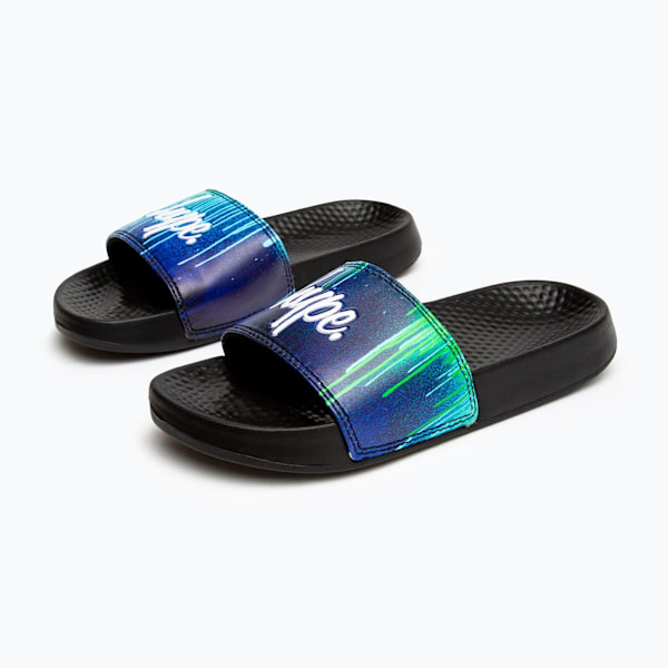 Hype Childrens/Kids Pacific Drips Sliders 13 UK Barn Svart/Blå Black/Blue/White 13 UK Child