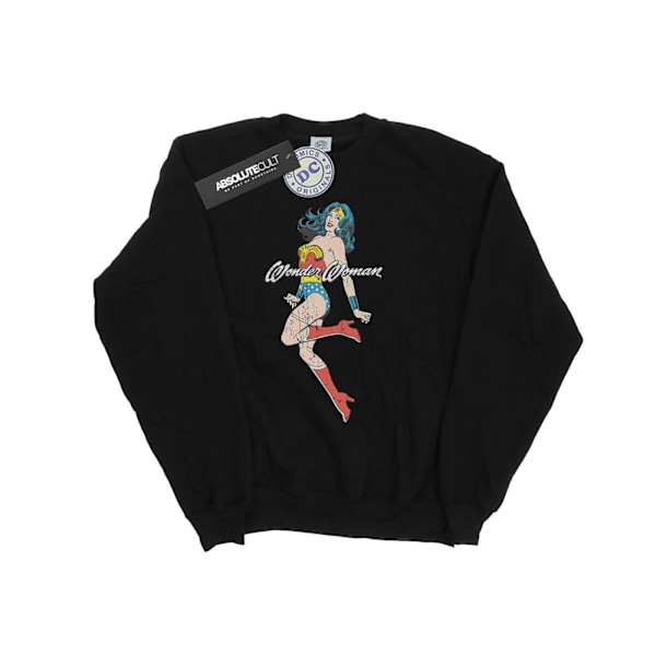 DC Comics Boys Wonder Woman Jump Sweatshirt 5-6 år Svart Black 5-6 Years