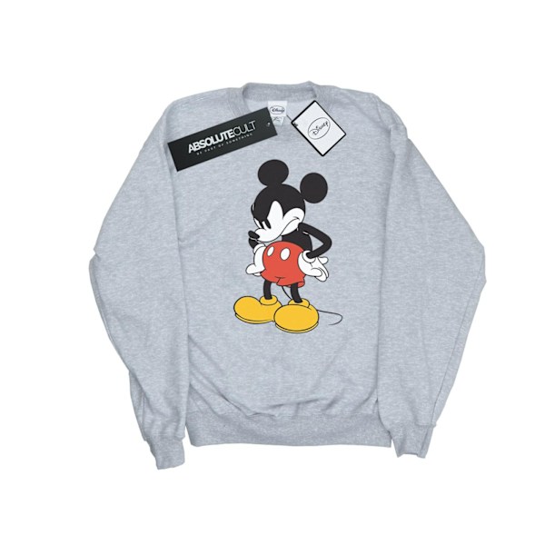 Disney Boys Mickey Mouse Angry Look Down Sweatshirt 7-8 år S Sports Grey 7-8 Years