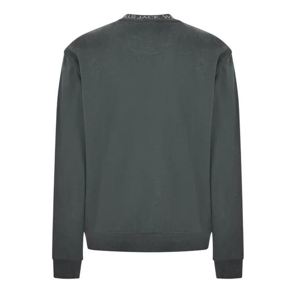 Jack Wills Jacquard Crew Neck Sweatshirt för män M Slate Slate M