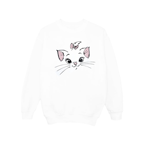 Disney Girls Classics Marie Face Pocket Sweatshirt 12-13 år White 12-13 Years