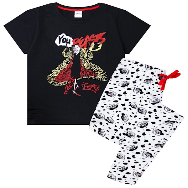 101 Dalmatiner Dam/Dam You Beasts Cruella De Vil Pyjamas S Black/White M