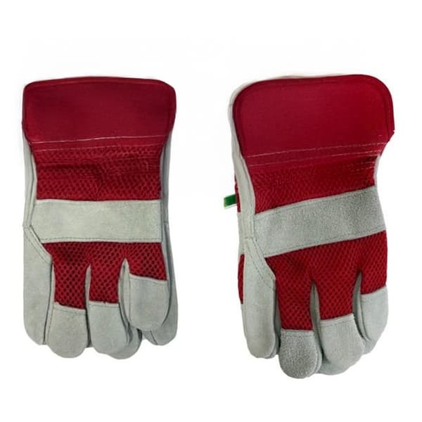 Ambassador Läder Riggerhandskar L Röd/Vit Red/White L