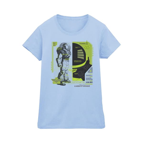 Disney Dam/Dam Lightyear Buzz Tech Panel T-shirt i bomull L Baby Blue L