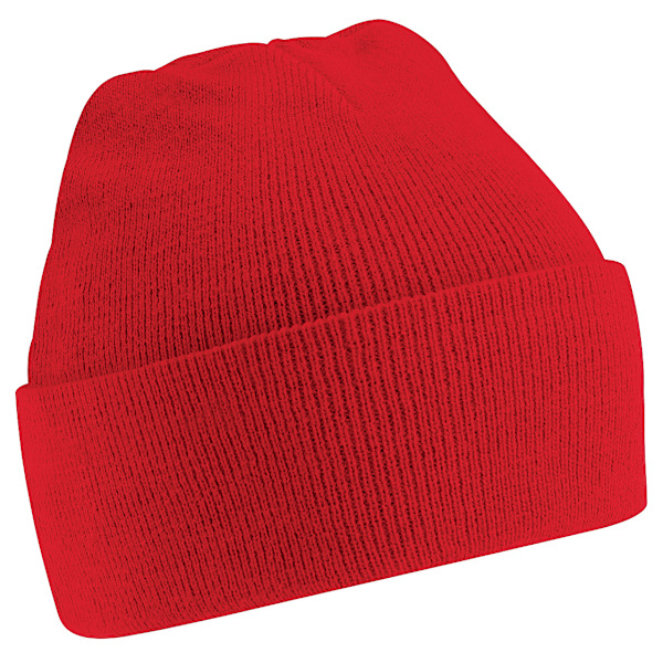 Beechfield Soft Feel Stickad Vintermössa En Storlek Klassisk Röd Classic Red One Size