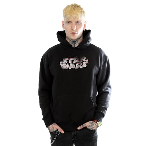 Star Wars The Last Jedi Spray Logo Hoodie M Svart Black M