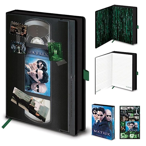 Matrix VHS A5 Notebook En Storlek Svart/Grön Black/Green One Size