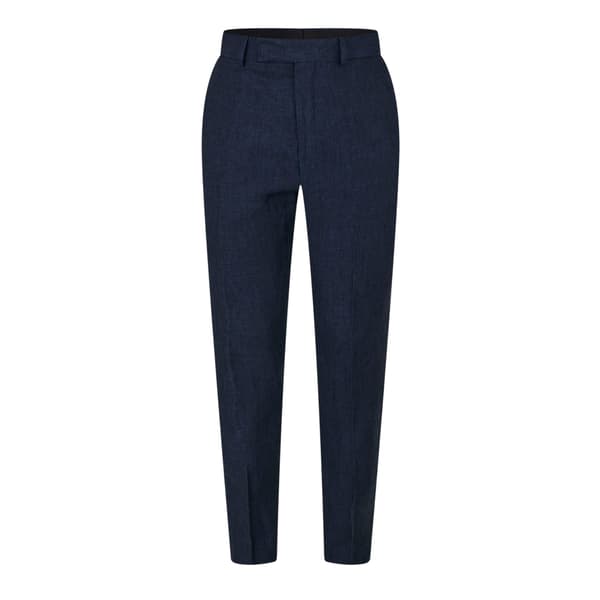 Without Prejudice Herr Linne Smala Sommarbyxor 38R Marinblå Navy 38R