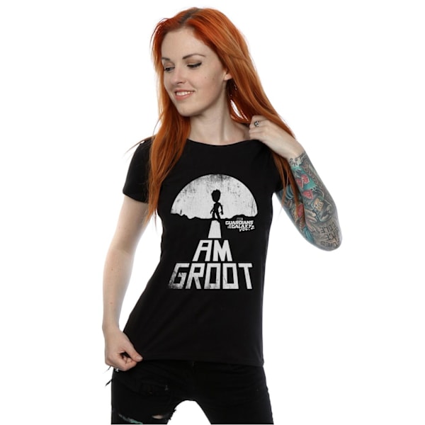 Guardians Of The Galaxy Dam/Kvinnor Jag Är Groot Bomull T-shirt Black XL