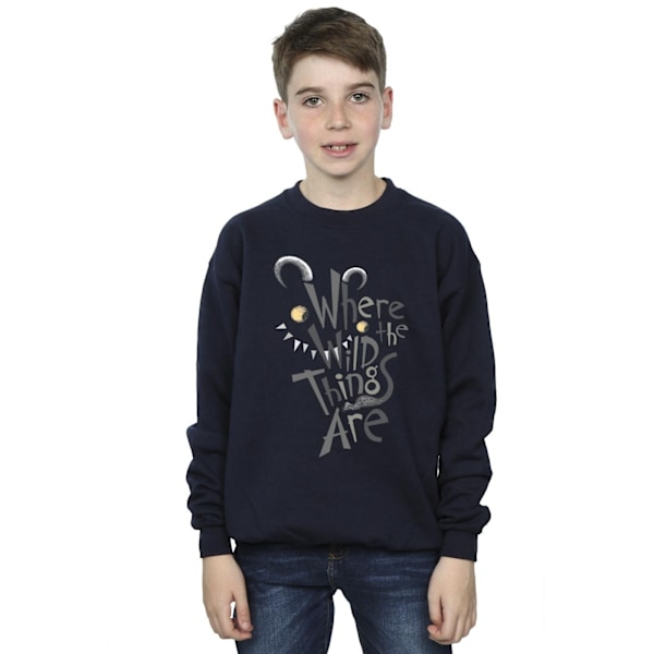 Where The Wild Things Are Pojks Sweatshirt 3-4 År Marinblå Navy Blue 3-4 Years