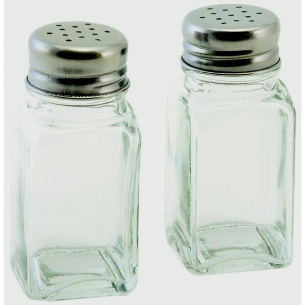 Chef Aid Salt & Peppar Shakers (Pack 2) 200g Transparent/S Transparent/Silver 200g