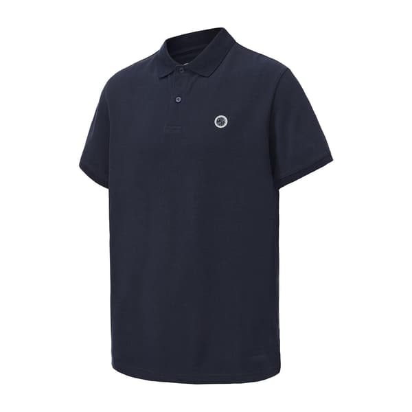 Pretty Green Pikétröja i bomull för män M Marinblå Navy M