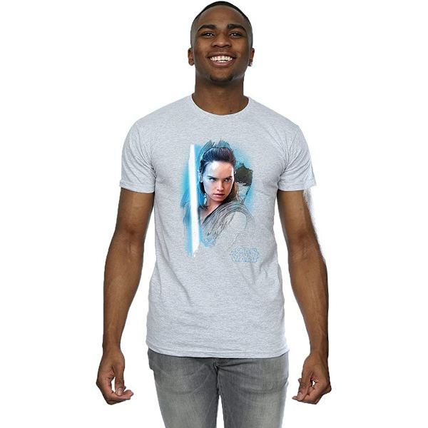 Star Wars: The Last Jedi Herr Rey Borstad T-shirt XL Sports Grå Sports Grey XL
