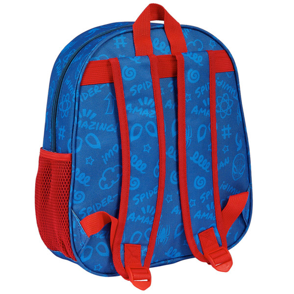 Spider-Man Barnryggsäck för Barn/Barn Kontrast 33cm x 10cm x 27cm Blue/Red 33cm x 10cm x 27cm