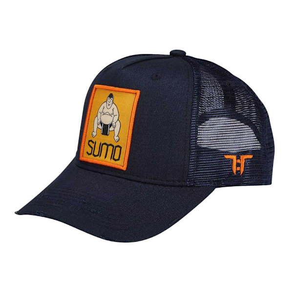 Tokyo Time Unisex Vuxen Sumo Mesh Bak Baseballkeps One Size Na Navy Blue/Orange One Size