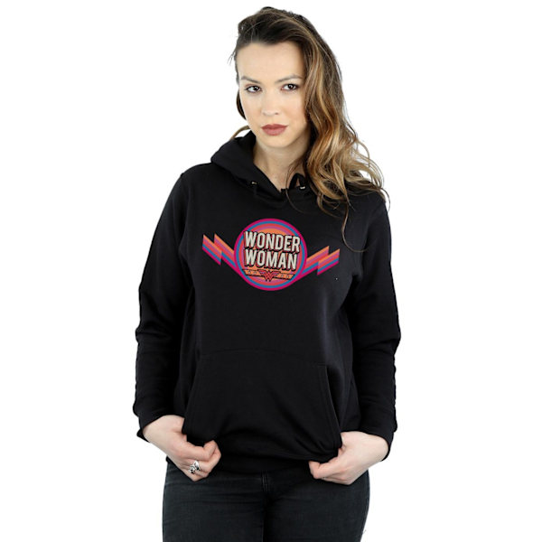 DC Comics Dam/Kvinnor Wonder Woman Rainbow Logo Hoodie S Svart Black S