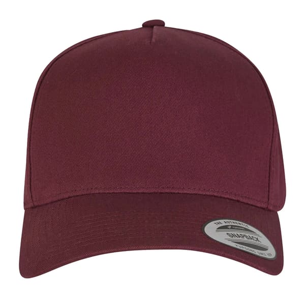 Flexfit 5 Panel Snapback Klassisk Baseballkeps En Storlek Vinröd Maroon One Size