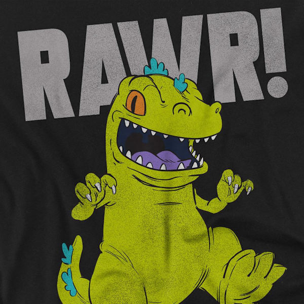 Rugrats Reptar T-shirt för män 4XL Svart Black 4XL