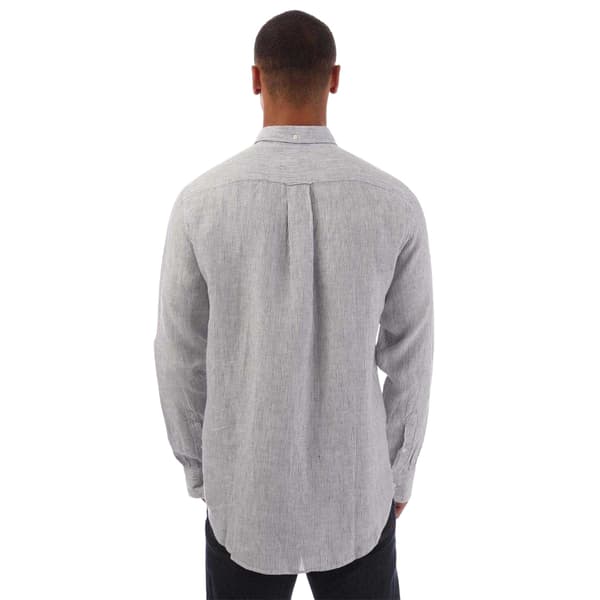 Gant Pinstripe Linen Regular-skjorta för män S Vit White S