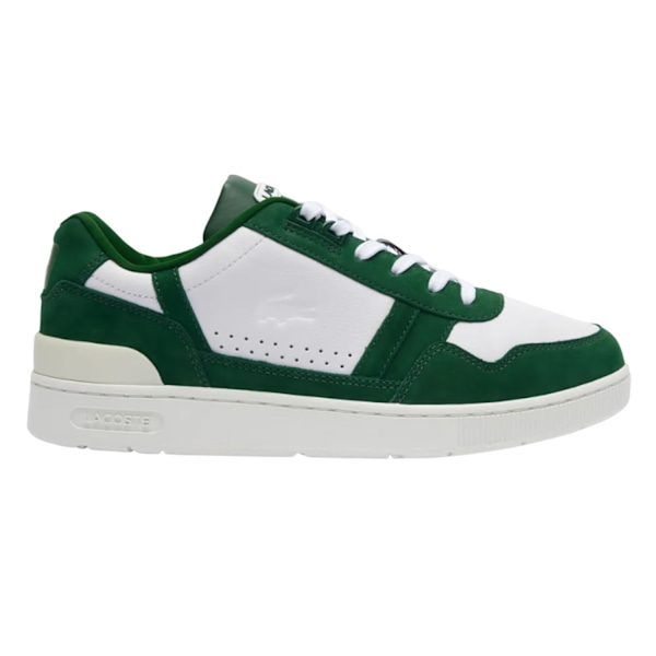 Lacoste T-Clip Lädersneakers för Herrar 7.5 UK Vit/Grön White/Green 7.5 UK