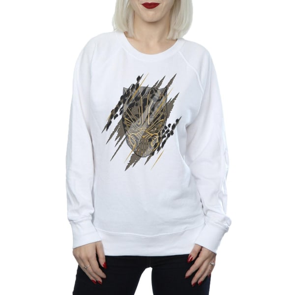 Marvel Womens/Ladies Black Panther Gold Sweatshirt XL Whit White XL