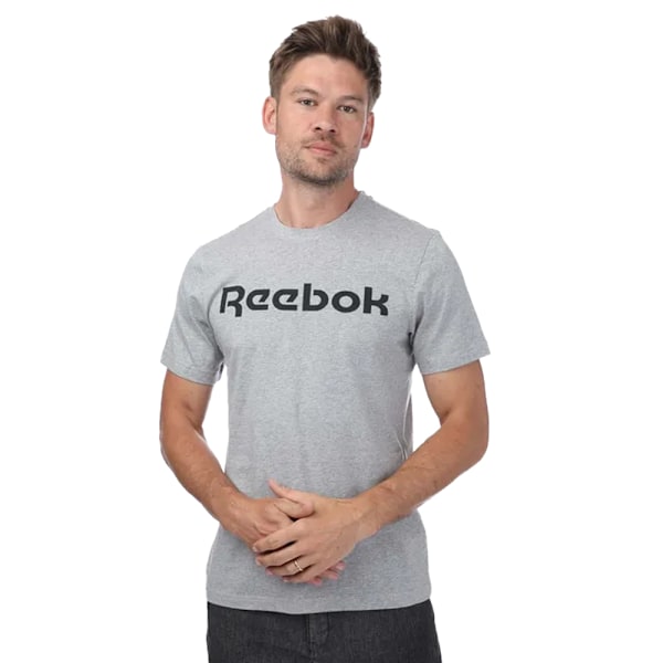 Reebok Herr Series Linear Graphic Logo T-Shirt S Gråmelerad Grey Heather S