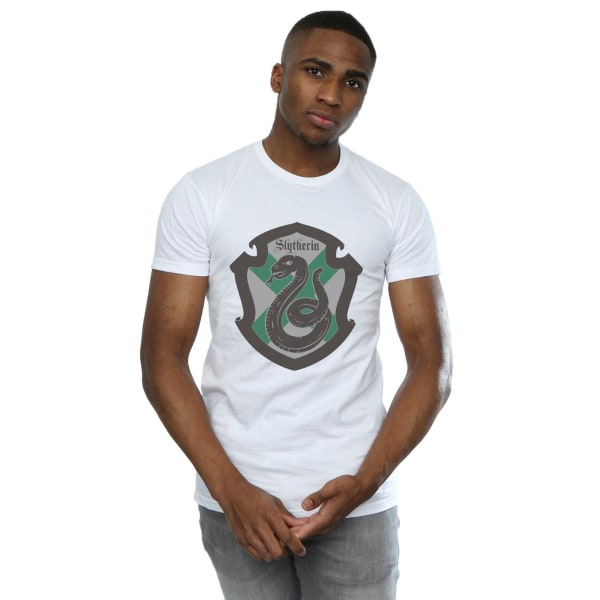 Harry Potter T-shirt med Slytherin-vapen, vit, storlek L White L