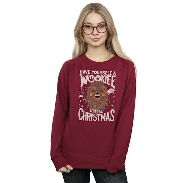 Star Wars Dam/Damer Wookiee Liten Jultröja M B Burgundy M