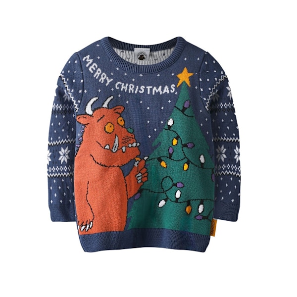 The Gruffalo Boys Stickad Jultröja 18-24 Månader Blå Blue 18-24 Months