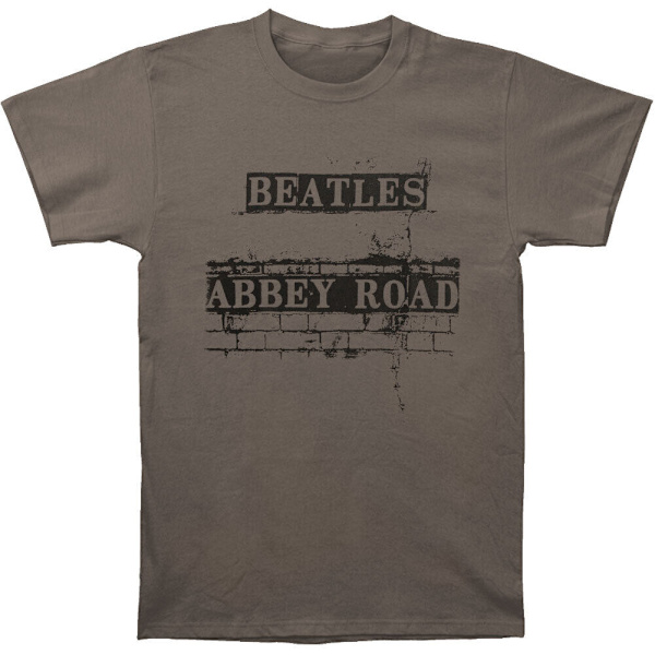The Beatles Unisex Adult Abbey Road Sign T-Shirt XL Grå Grey XL