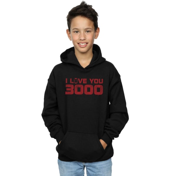 Marvel Boys Avengers Endgame I Love You 3000 Distressed Hoodie Black 9-11 Years