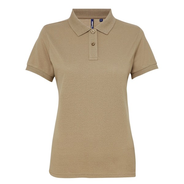 Asquith & Fox Dam/Dam Short Sleeve Performance Blend Polo Khaki XS